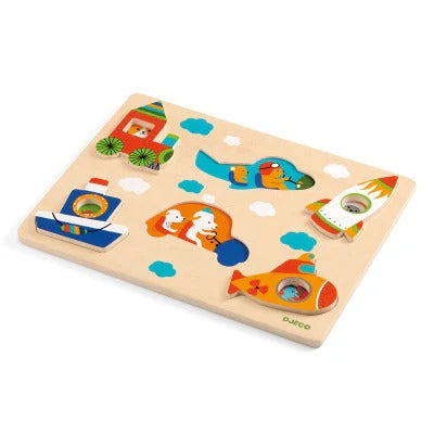 Djeco Coucou-vroum Wooden Puzzle