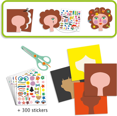 Djeco Create with Stickers - Hairdresser