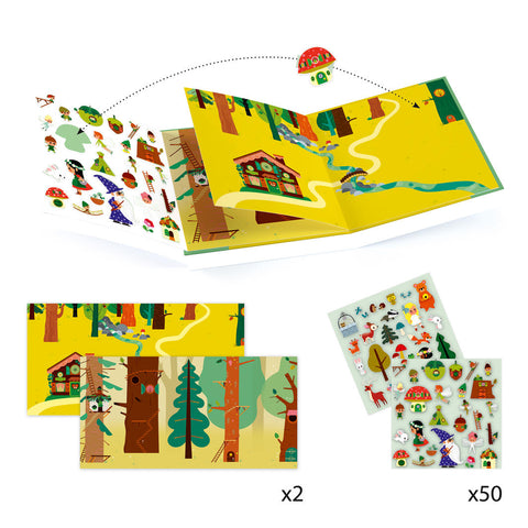 Djeco The Magic Forest Sticker Story