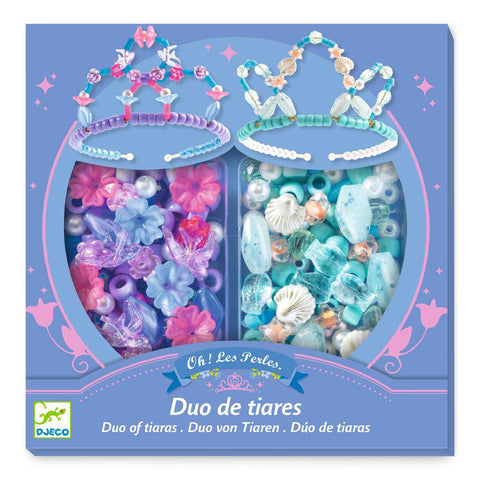 Djeco Duo of Tiaras bead set box (blue)
