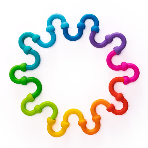 Fat Brain Plip Links silicone building and fidget toy