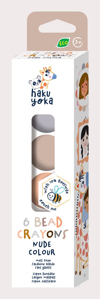 Haku Yoka Bead Crayons 6 pack - Nude colours