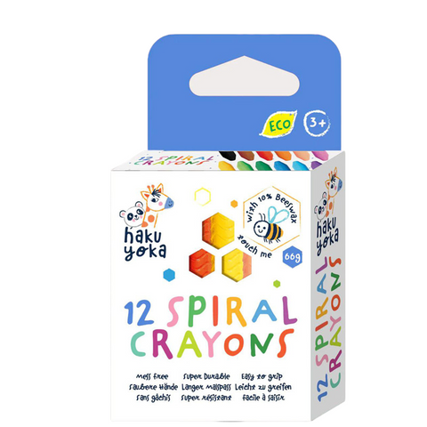 Haku Yoka Spiral Crayons - 12 pack