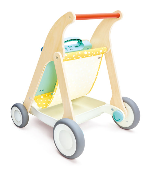 Storage tray on the Hape Grow-With-Me Push Walker