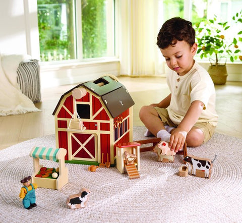 Hape Happy Farm Playset