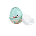 A Hape Happy Hatchlings egg rattle designed to wobble, rattle and roll upright for babies.