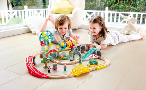 Hape Joyful Ride Railway Set with Ferris wheel and carousel