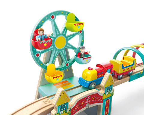 Hape Joyful Ride Railway Set rainbow bridge and track