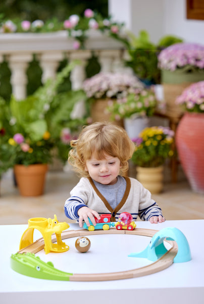 Hape Jungle Animals Railway Set