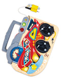 Hape Little Racer's Busy Board with buttons and lights on a white background