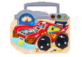 Hape Little Racer's Busy Board with colorful details on a white background