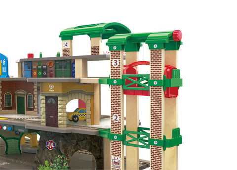 Hape Multi-Level Railway City Set