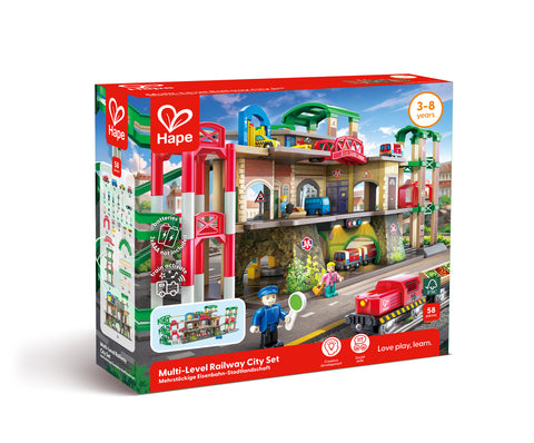 Hape Multi-Level Railway City Set