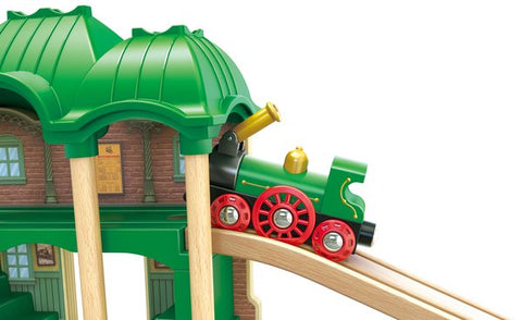 Hape Old-Timer Train Set vintage wooden train with carriages