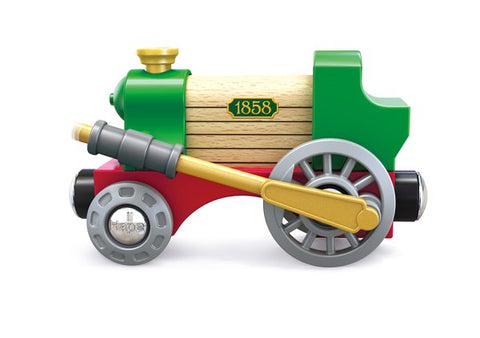 Hape Old-Timer Train Set vintage wooden train with carriages