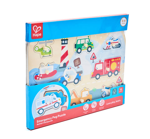 Hape Peg Puzzle - Emergency Vehicles