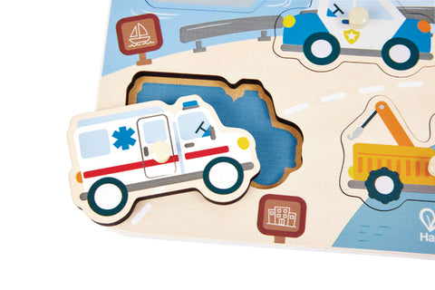 Hape Peg Puzzle - Emergency Vehicles