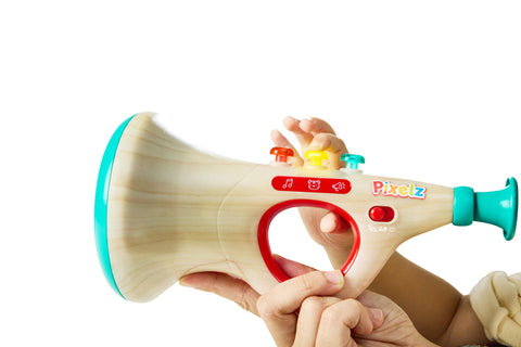 Hape Pixelz Musical Maestro Trumpet light-up display