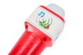Child singing with the Hape Pixelz Popstar Microphone