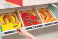 Hape Farmers Market Stall wooden play shop with cash register and play food
