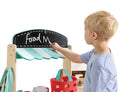 Hape Farmers Market Stall wooden play shop with cash register and play food