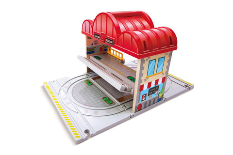 Hape Portable Train Station Set