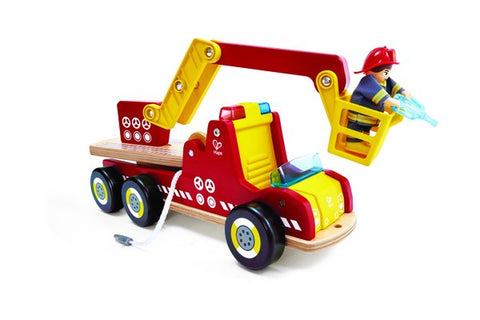 Hape Siren & Lights Toy Fire Truck