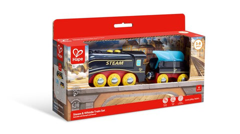 Hape Steam & Whistle Train Set