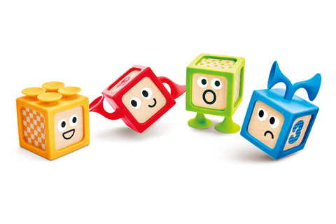 Hape Suction & Sensory Blocks wooden blocks set