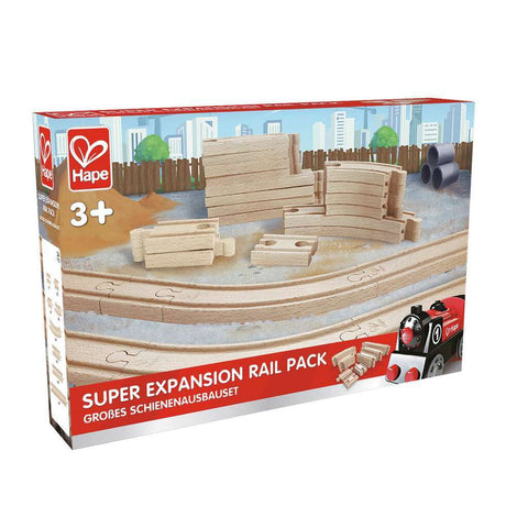 Hape Super Expansion Rail Pack straight and curved track pieces