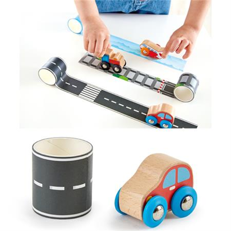 Hape Tape & Roll Car - The Toybox NZ Ltd