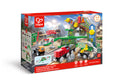 Hape Treasure Mountain Train Set assembled with mountain, crane and track
