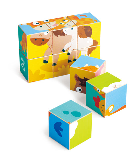Hape Wooden Puzzle Blocks - Farm
