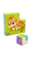Hape Wild puzzle blocks arranged into an animal
