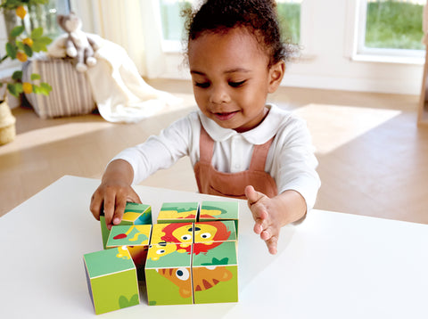 Hape Wild puzzle blocks different animal designs
