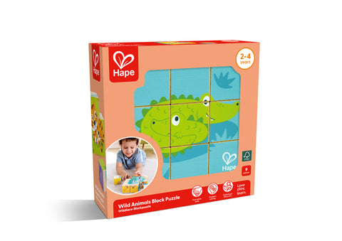 Hape Wooden Puzzle Blocks Wild packaging
