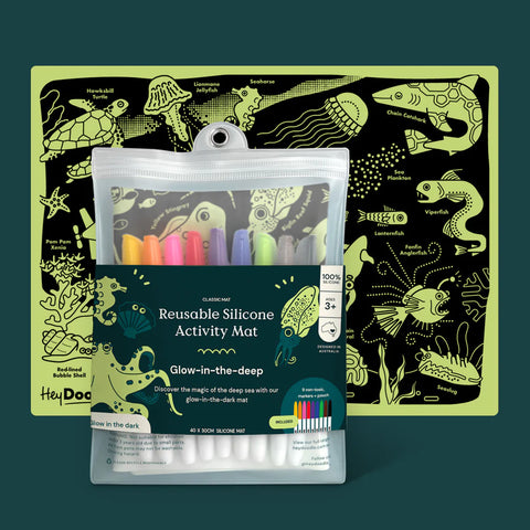 *Hey Doodle Glow In the Deep Colouring & Doodle Mat (Large)