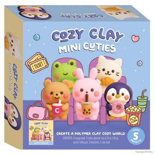 Cozy Clay Mini Cuties Craft Kit | DIY Clay Animal Craft Set for Kids