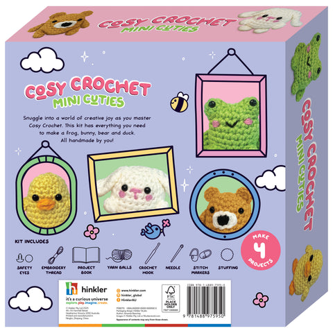 Hinkler Cosy Crochet Mini Cuties Kit 5pc