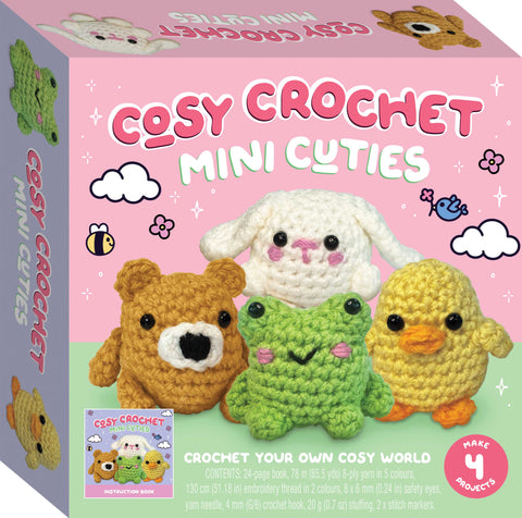 Hinkler Cosy Crochet Mini Cuties Kit 5pc