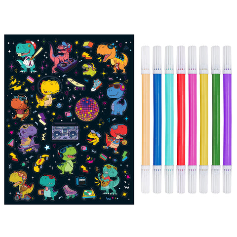 Hinkler Kaleidoscope Colouring Kit - Dino Disco