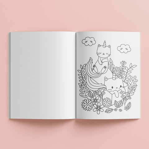 Totally Magical animal mash-up colouring designs