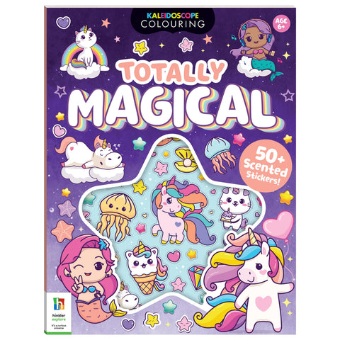 Hinkler Kaleidoscope Colouring Stickers Totally Magical book front cover