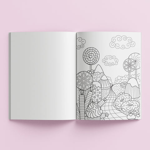 Totally Sweet sweet treat colouring designs
