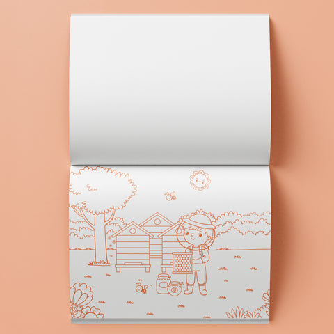 Hinkler Kaleidoscope Lap Desk Colouring Set - Farm