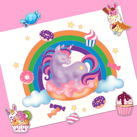 Hinkler Kaleidoscope Lap Desk Colouring Set - Sweet Treats