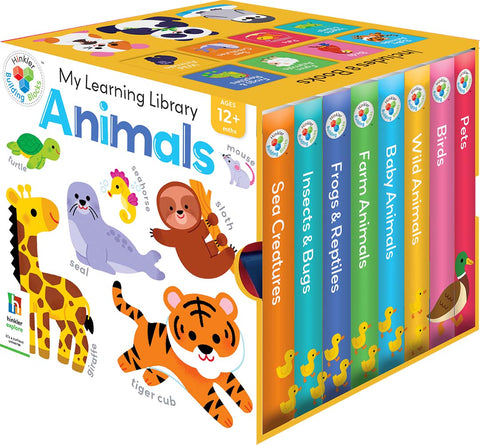Hinkler My Little Library Building Blocks Animals cube set