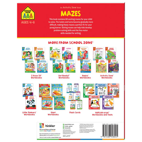Hinkler School Zone Activity Book - Mazes
