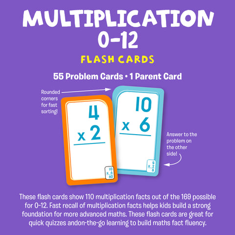 Hinkler School Zone Flash Cards - Multiplication 0-12