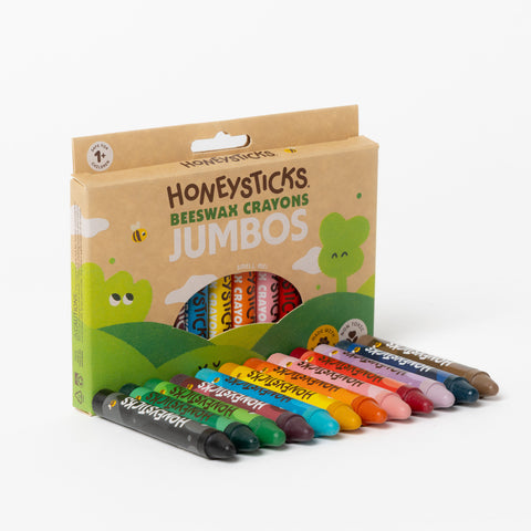 Honeysticks Beeswax Crayons - Jumbo 12 pack
